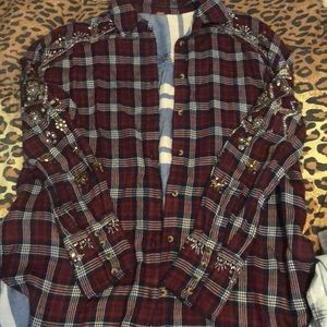 Free People Oversized Flannel women’s M